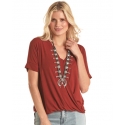 Panhandle® Ladies' Foldover Surplice Top