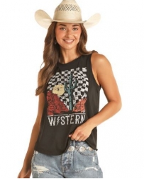 Rock and Roll Cowgirl® Ladies' Western Graphic Tank