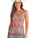 Rock and Roll Cowgirl® Ladies' Aztec Ribbed Smock Tank