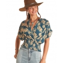 Rock and Roll Cowgirl® Ladies' Smocked Floral Top