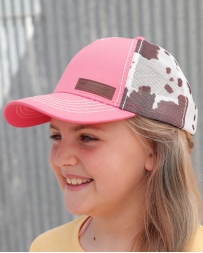 Cruel® Girls' Cowprint/Pink Ballcap