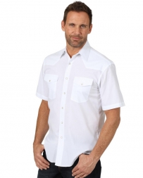 Wrangler® Men's SS Solid Western Shirt White