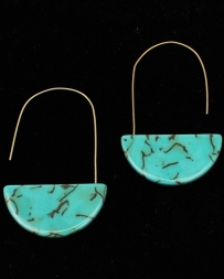 Blazin Roxx® Ladies' Turquoise Half Moon Earrings