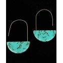 Blazin Roxx® Ladies' Turquoise Half Moon Earrings
