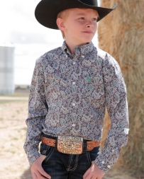 Cinch® Boys' Classic Print LS Shirt