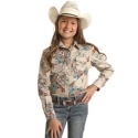 Rock and Roll Cowgirl® Girls' Conversational Snap Print Shirt