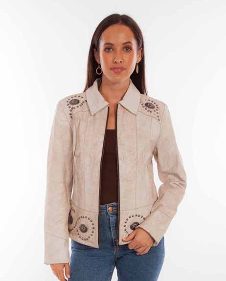 Scully Leather Ladies Vintage Crackle Leather Jacket Fort Brands