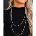 West & Co.® Ladies' Metalic Silver Disc Necklace