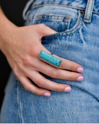 West & Co.® Ladies' Turquoise Bar Ring