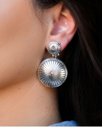 West & Co.® Ladies' Antiqued Silver Concho Earrings