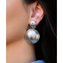 West & Co.® Ladies' Antiqued Silver Concho Earrings