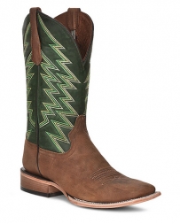 Corral Boots® Men's Cinnamon/Green Square Toe