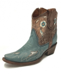 Corral Boots® Ladies' Blue Floral Ankle Boots