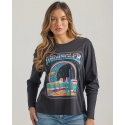 Wrangler® Ladies' Groovy Logo LS Tee