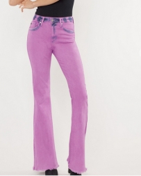 Kancan® Ladies' Hi Rise Pink Flare Jeans