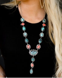 West & Co.® Ladies' Lariat Style Multi Stone Necklace
