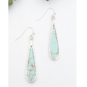West & Co.® Ladies' Silver/Turquoise Thin Teardrop