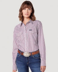 Wrangler Retro® Ladies' Long Sleeve Striped Shirt