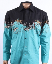 Panhandle® Men's LS Border Print Shirt