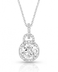 Montana Silversmiths® Ladies' Lock & Key Crystal Necklace