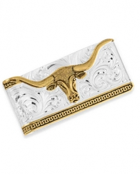 Montana Silversmiths® Two Tone Longhorn Money Clip