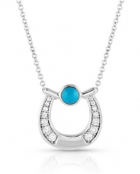 Montana Silversmiths® Ladies' Destined Luck Turq/Crystal Necklace