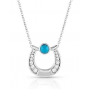 Montana Silversmiths® Ladies' Destined Luck Turq/Crystal Necklace