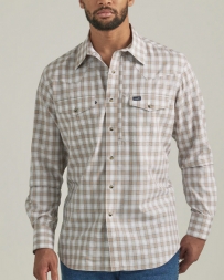 Wrangler® Men's Performance LS Snap Plaid