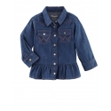 Wrangler® Girls' Ruffle Bottom Denim Top