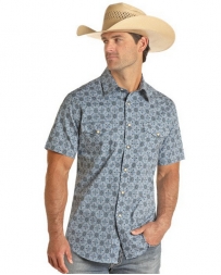 Rock & Roll Cowboy® Men's SS Print Snap Shirt