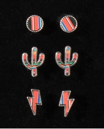 Silver Strike® Ladies' Serape Set Of 3 Earrings