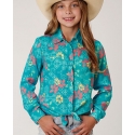 Girls' Tropical Aztec LS Snap Shirt