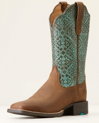 Ariat® Ladies' Round Up Earth/Turquoise Boot