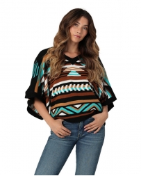 Wrangler® Ladies' Aztec Poncho Sweater