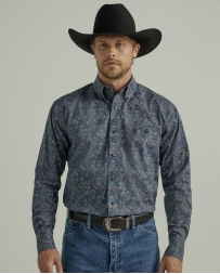 Wrangler® Men's GS LS 1 Pocket Button Print