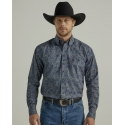 Wrangler® Men's GS LS 1 Pocket Button Print