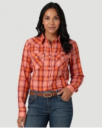 Wrangler® Ladies' LS Snap Plaid Shirt