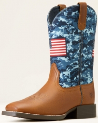 Ariat® Kids' Patriot Blue Camo Boots 11-6