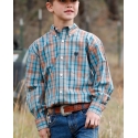 Cinch® Boys' LS Plaid Button Down Shirt