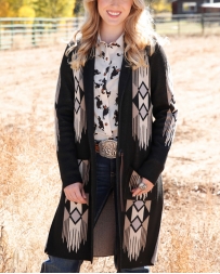 Cruel® Ladies' Long Aztec Sweater Duster