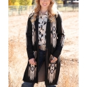 Cruel® Ladies' Long Aztec Sweater Duster