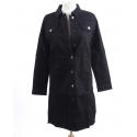 Ladies' Long Black Denim Jacket