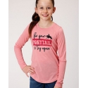 Roper® Girls' LS Fix Your Ponytail Tee