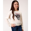 Roper® Girls' Highland Bow LS Tee