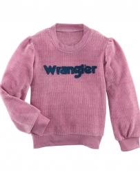 Wrangler® Girls' Logo Puff Sleeve Sweater