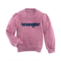 Wrangler® Girls' Logo Puff Sleeve Sweater