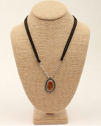 Silver Strike® Ladies' Double Cord Mottled Brown Necklace