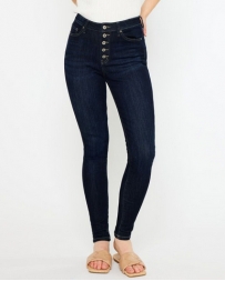 Kancan® Ladies' Hi Rise Button Skinny