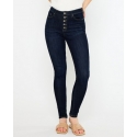 Kancan® Ladies' Hi Rise Button Skinny