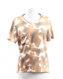 Ladies' Brown Cow Print Tee